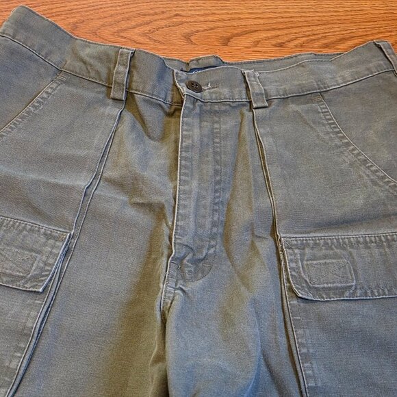 Women's Y2K J CREW Cargo Comfort Shorts Military Green Khaki Size 30 Summer Hike - Picture 4 of 13